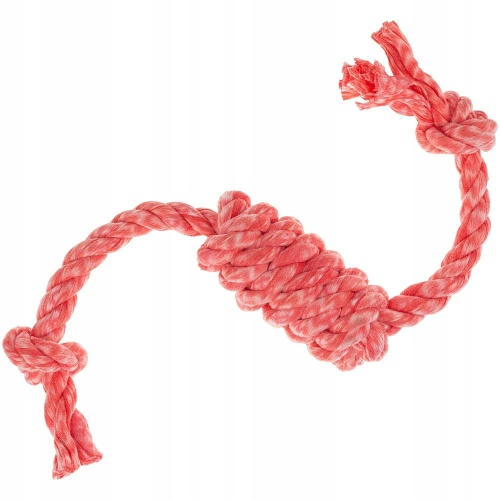 Zabawka dla psa SZNUR pleciony z piłką 37 cm