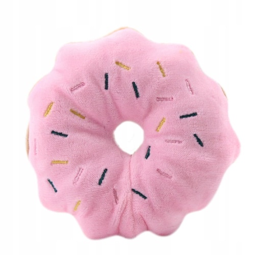 Zabawka dla psa DONUT pluszowa piszcząca maskotka