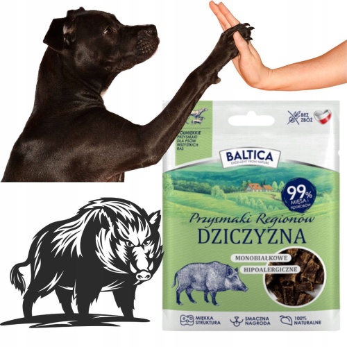 Smaczki TRENINGOWE dla psa półmiękkie DZICZYZNA - MAŁE - 30 g