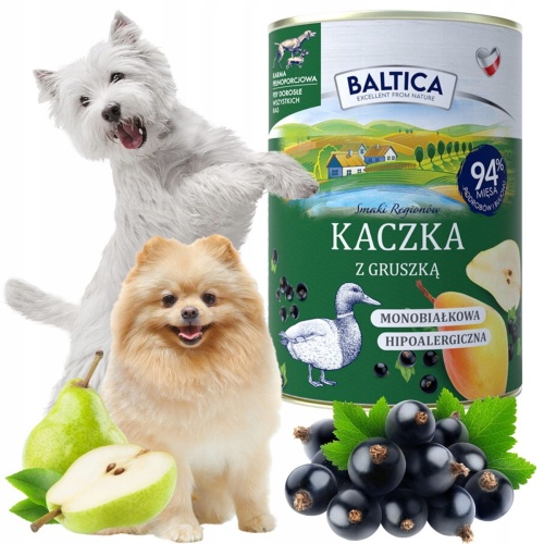 BALTICA karma mokra dla psa KACZKA z GRUSZKĄ