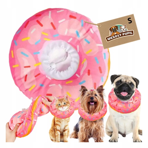Kołnierz pooperacyjny ochronny dla psa S 13-22cm pluszowy miękki DONUT